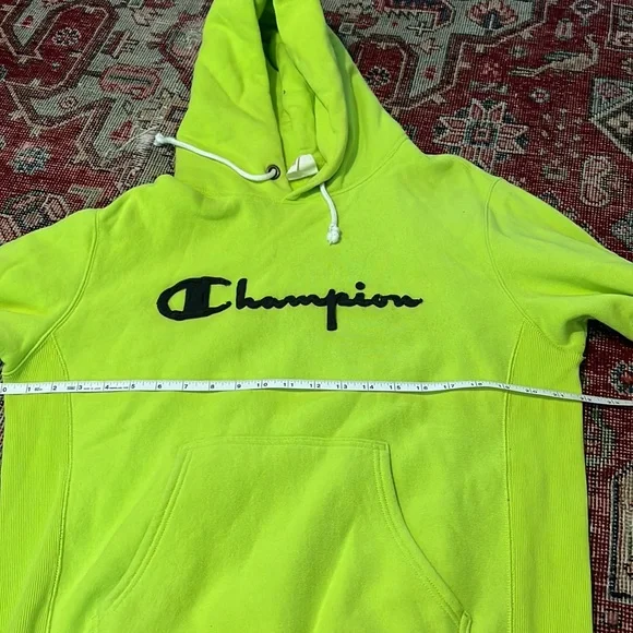 Champion Reverse Weave Hoodie, mens L, limited edition high vis - Picture 8 of 9